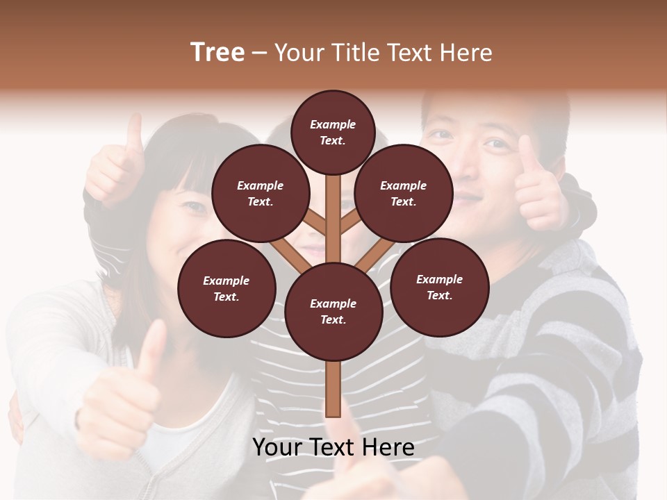 A Family Giving A Thumbs Up Sign PowerPoint Template