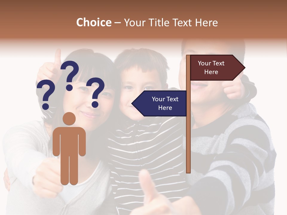 A Family Giving A Thumbs Up Sign PowerPoint Template