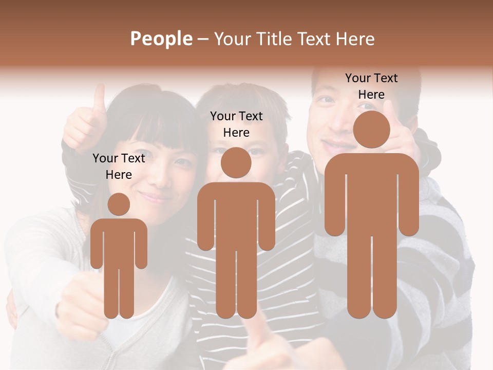A Family Giving A Thumbs Up Sign PowerPoint Template