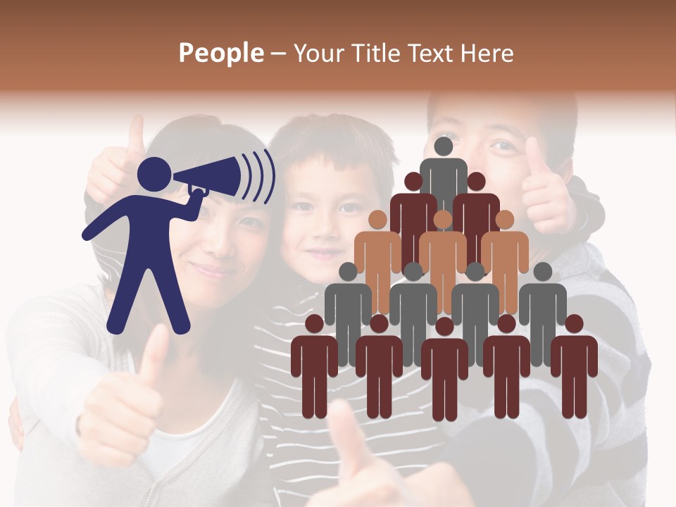 A Family Giving A Thumbs Up Sign PowerPoint Template