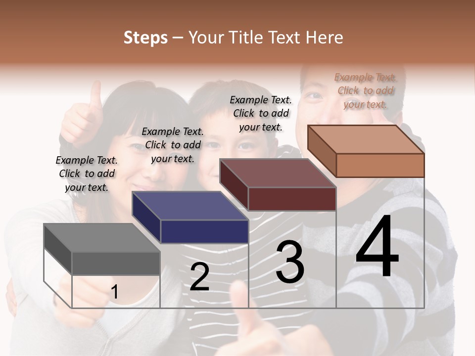 A Family Giving A Thumbs Up Sign PowerPoint Template