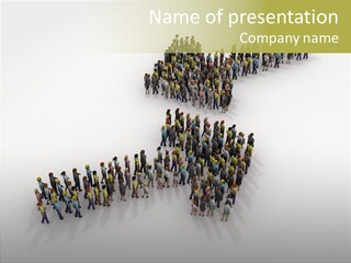 Arrow Of People PowerPoint Template