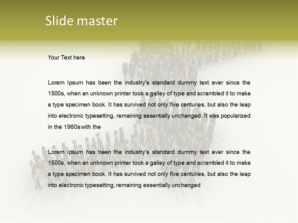 Arrow Of People PowerPoint Template