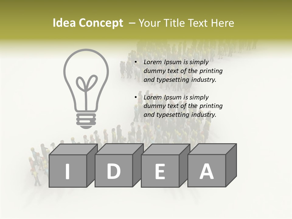 Arrow Of People PowerPoint Template