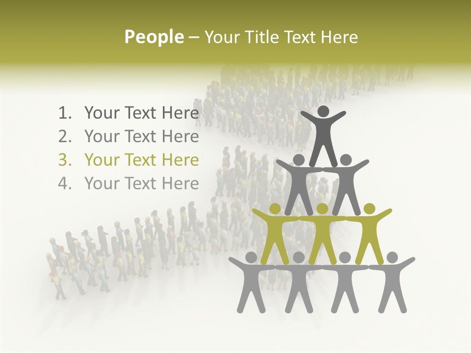 Arrow Of People PowerPoint Template