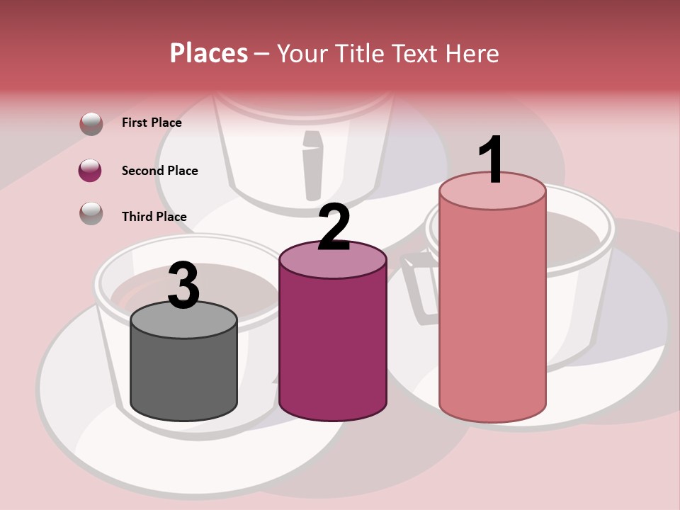 Cup Of Coffee With Saucer Stock Vector Illustration: PowerPoint Template