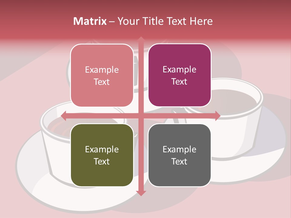 Cup Of Coffee With Saucer Stock Vector Illustration: PowerPoint Template