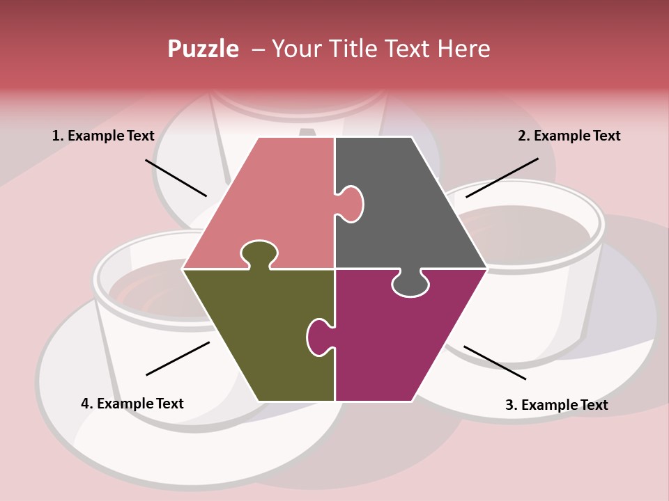 Cup Of Coffee With Saucer Stock Vector Illustration: PowerPoint Template