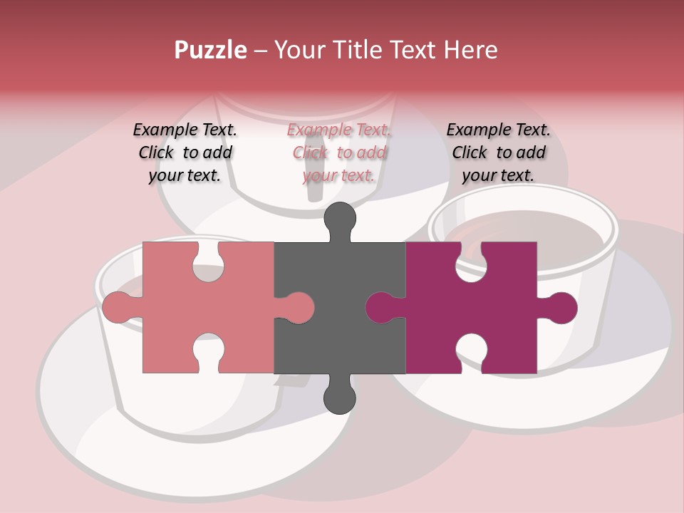 Cup Of Coffee With Saucer Stock Vector Illustration: PowerPoint Template