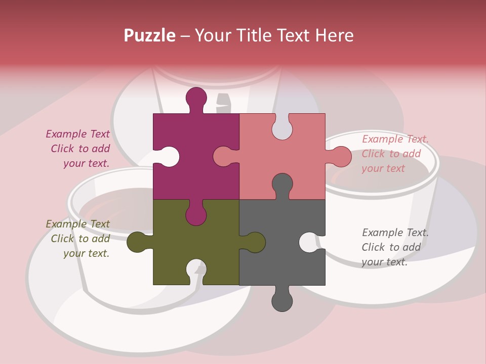 Cup Of Coffee With Saucer Stock Vector Illustration: PowerPoint Template