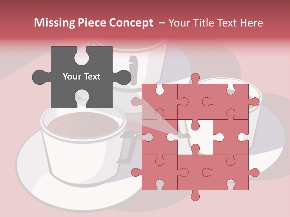 Cup Of Coffee With Saucer Stock Vector Illustration: PowerPoint Template