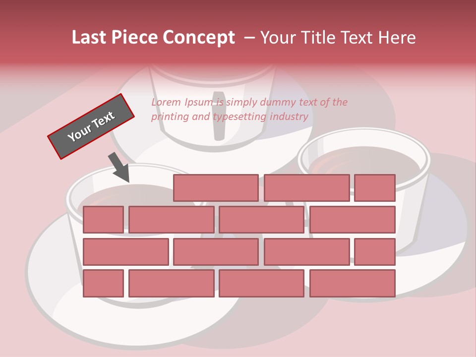 Cup Of Coffee With Saucer Stock Vector Illustration: PowerPoint Template