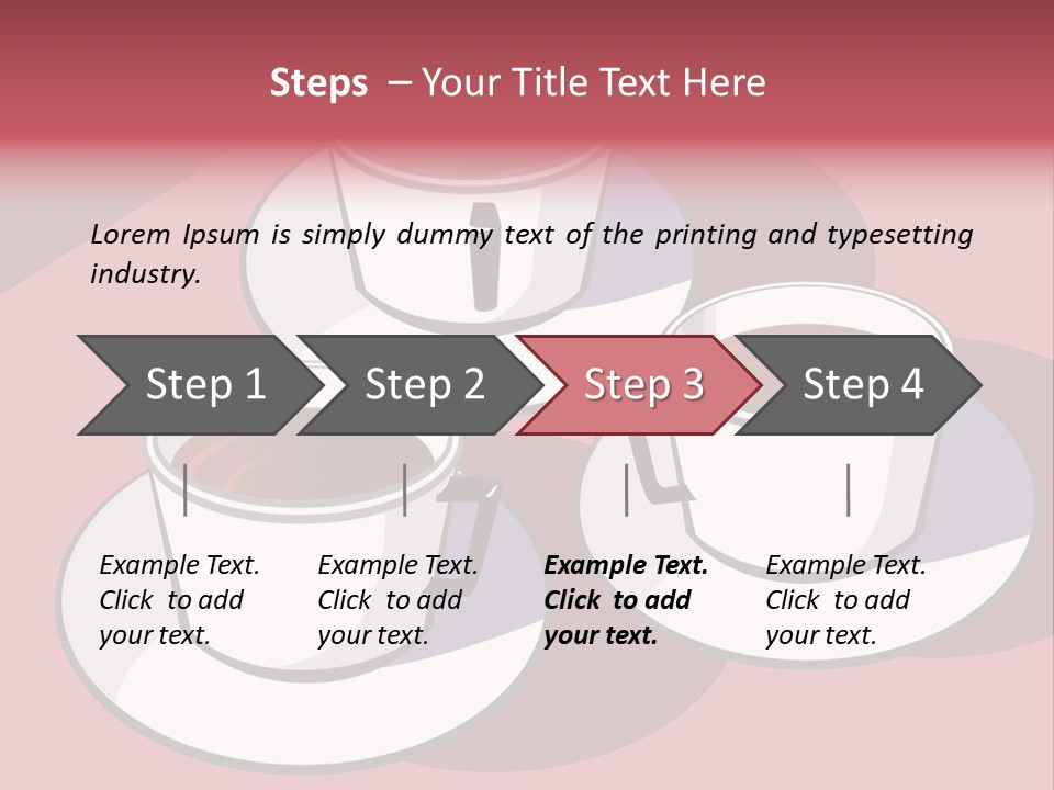 Cup Of Coffee With Saucer Stock Vector Illustration: PowerPoint Template