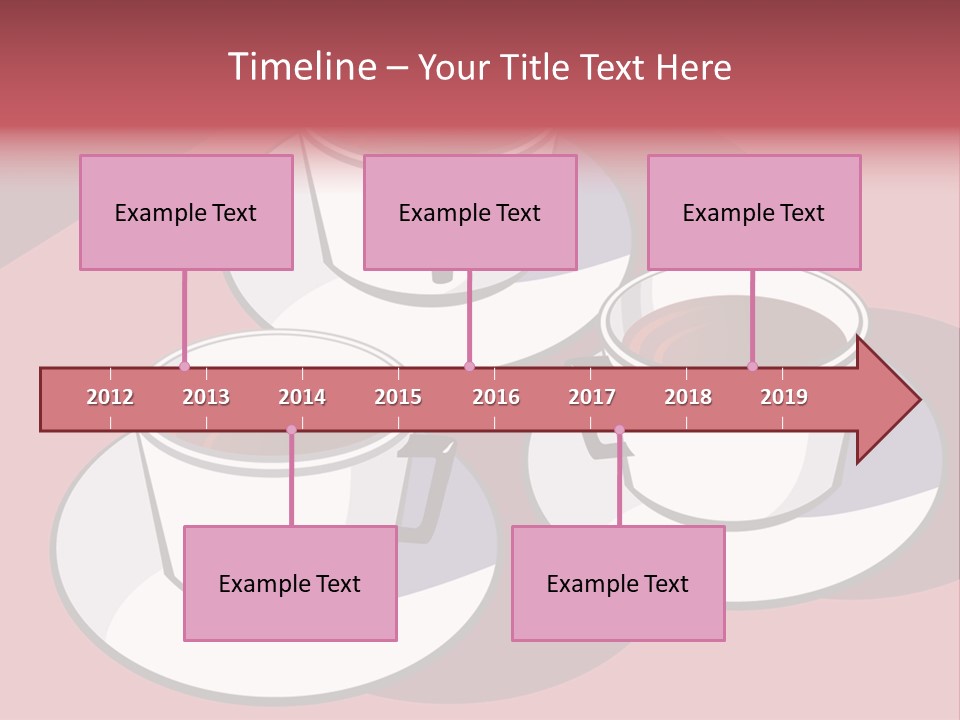 Cup Of Coffee With Saucer Stock Vector Illustration: PowerPoint Template