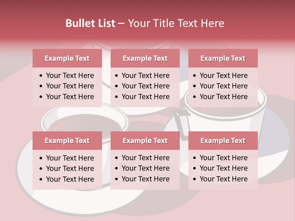 Cup Of Coffee With Saucer Stock Vector Illustration: PowerPoint Template