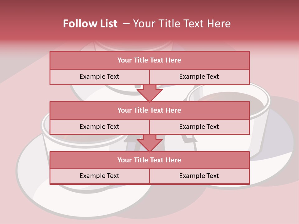 Cup Of Coffee With Saucer Stock Vector Illustration: PowerPoint Template