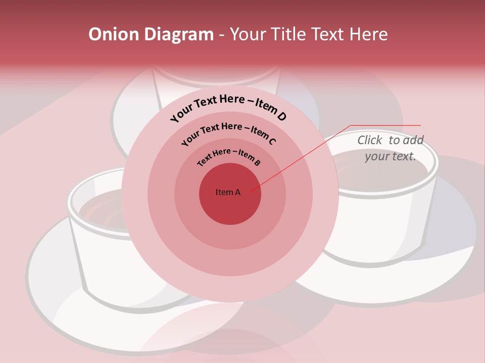 Cup Of Coffee With Saucer Stock Vector Illustration: PowerPoint Template