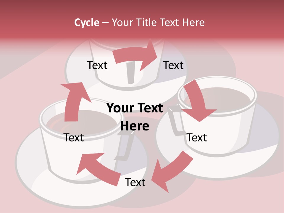 Cup Of Coffee With Saucer Stock Vector Illustration: PowerPoint Template