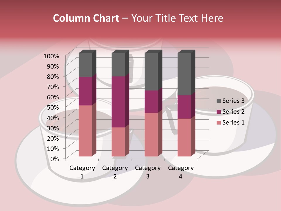 Cup Of Coffee With Saucer Stock Vector Illustration: PowerPoint Template
