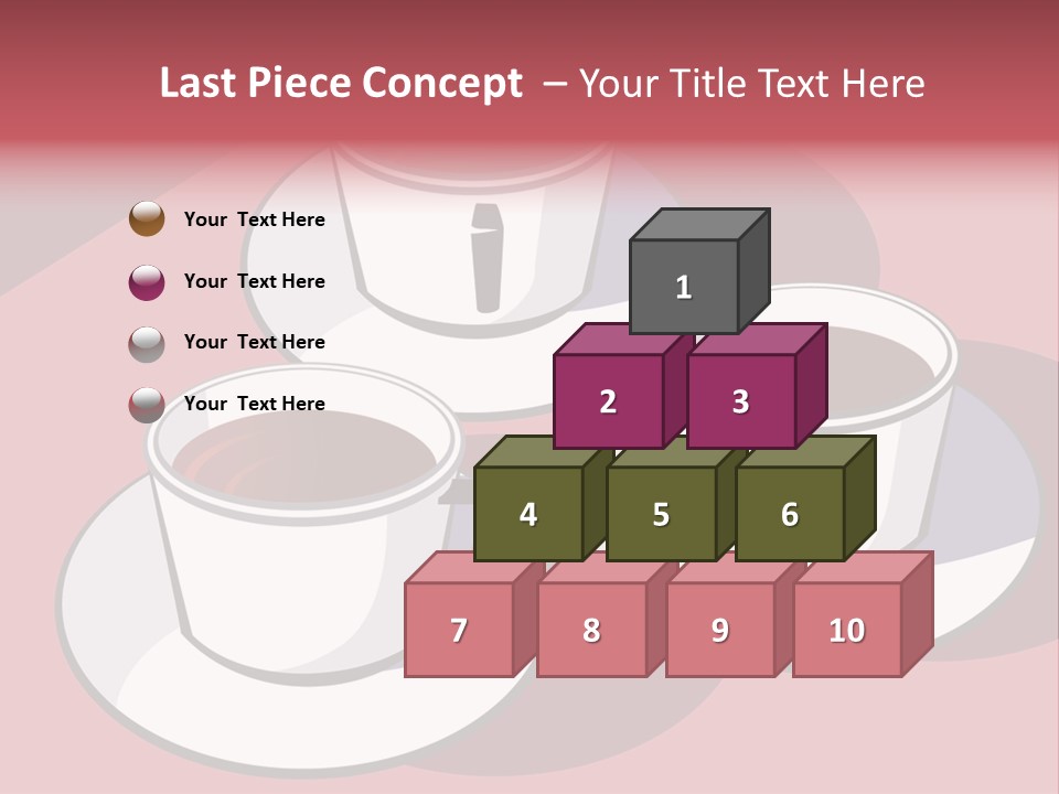 Cup Of Coffee With Saucer Stock Vector Illustration: PowerPoint Template