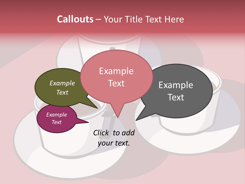 Cup Of Coffee With Saucer Stock Vector Illustration: PowerPoint Template