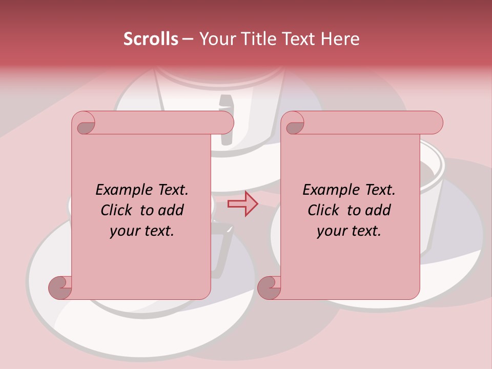 Cup Of Coffee With Saucer Stock Vector Illustration: PowerPoint Template