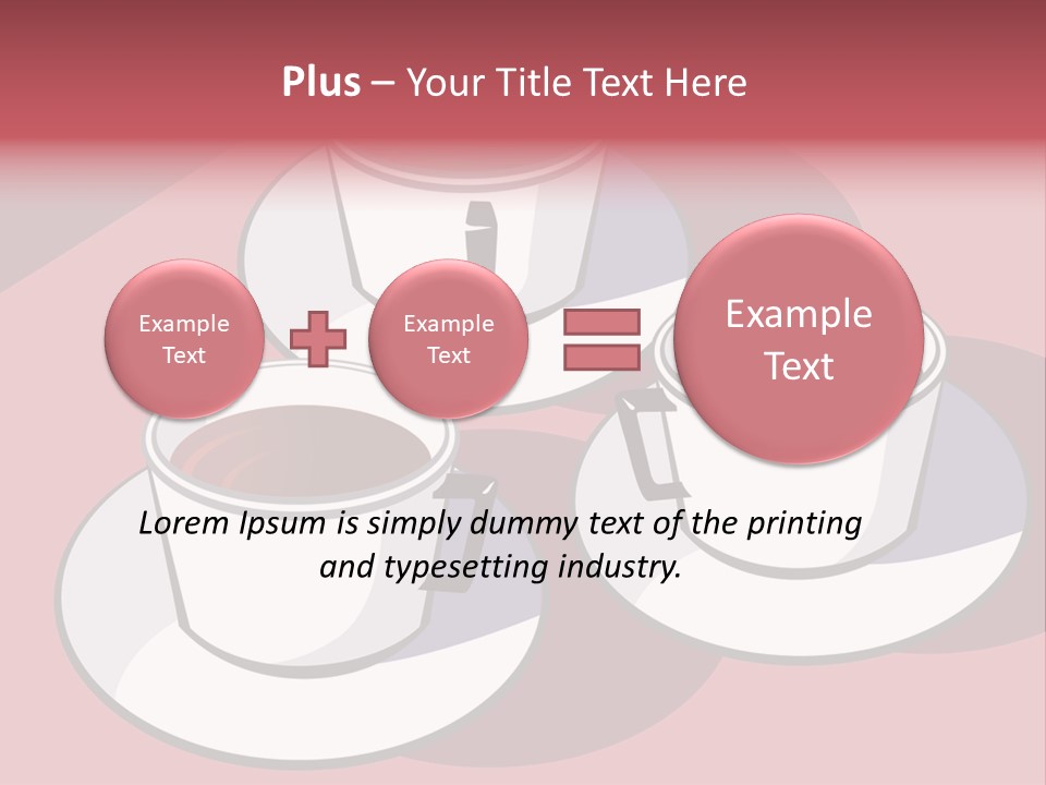 Cup Of Coffee With Saucer Stock Vector Illustration: PowerPoint Template