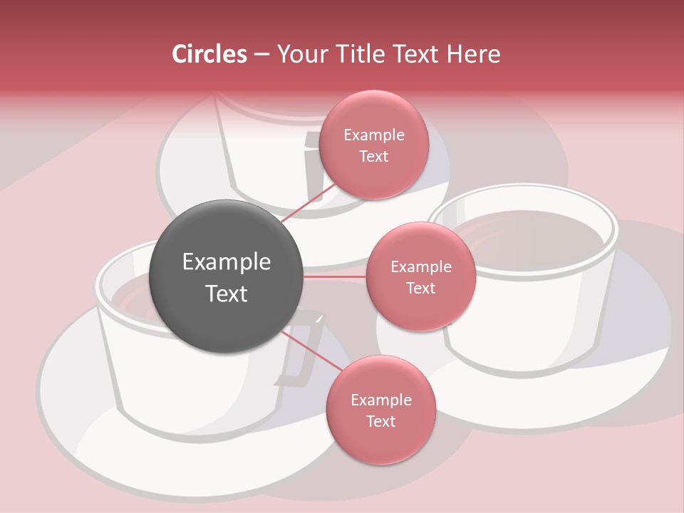 Cup Of Coffee With Saucer Stock Vector Illustration: PowerPoint Template