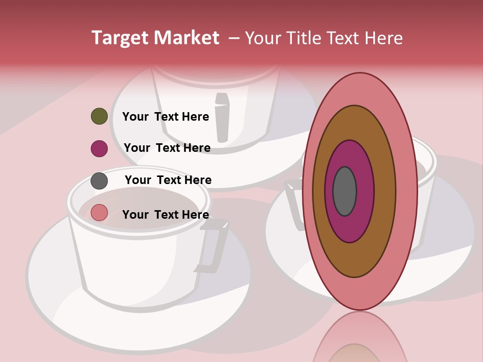 Cup Of Coffee With Saucer Stock Vector Illustration: PowerPoint Template