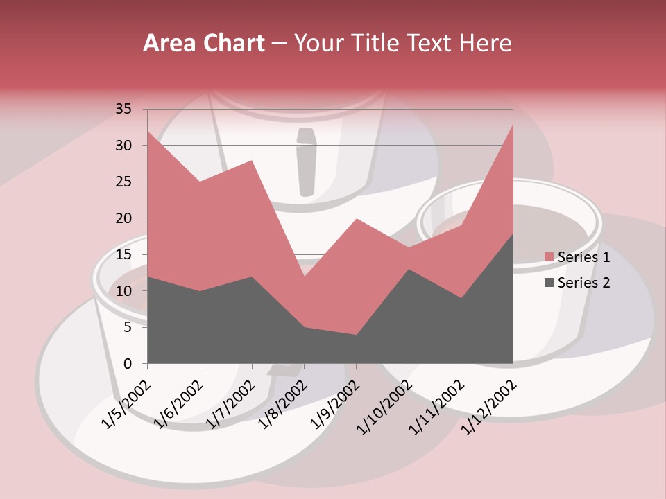 Cup Of Coffee With Saucer Stock Vector Illustration: PowerPoint Template