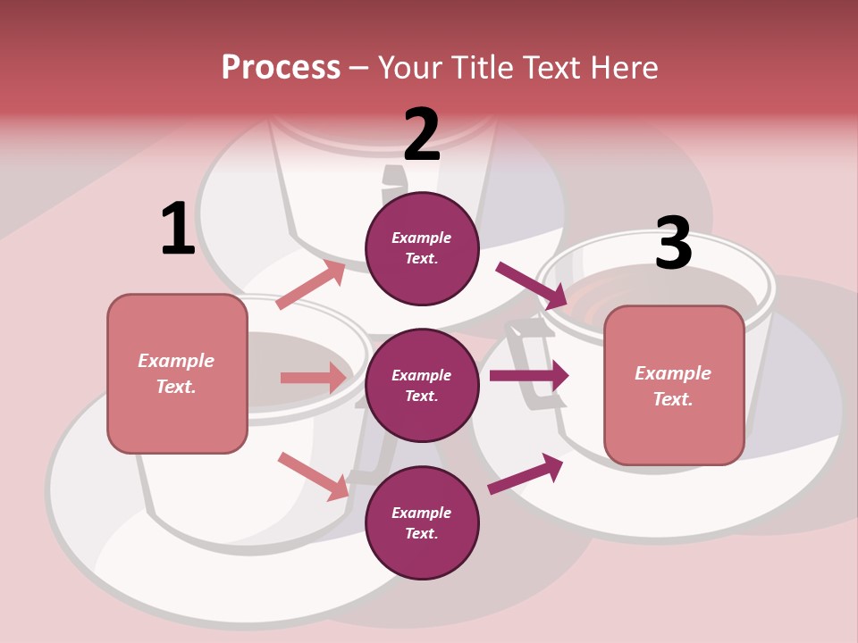 Cup Of Coffee With Saucer Stock Vector Illustration: PowerPoint Template
