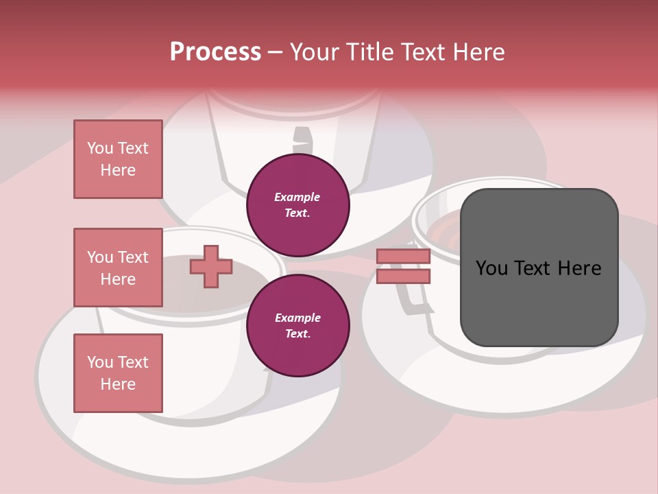 Cup Of Coffee With Saucer Stock Vector Illustration: PowerPoint Template