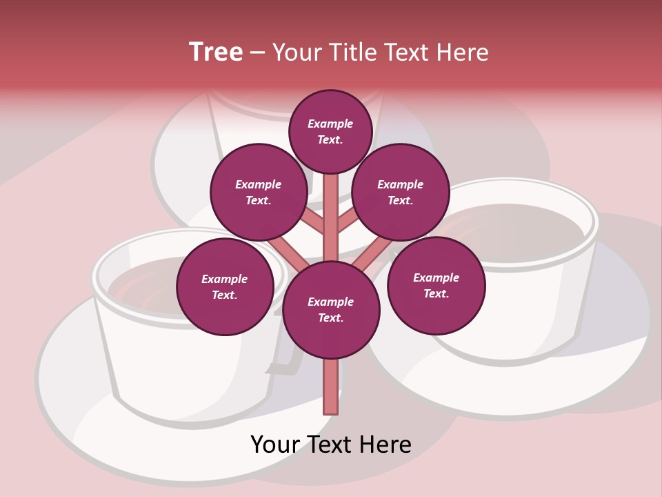 Cup Of Coffee With Saucer Stock Vector Illustration: PowerPoint Template