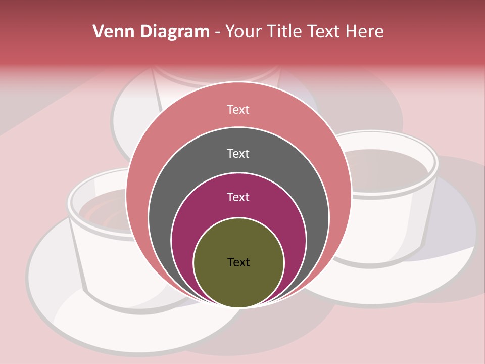 Cup Of Coffee With Saucer Stock Vector Illustration: PowerPoint Template