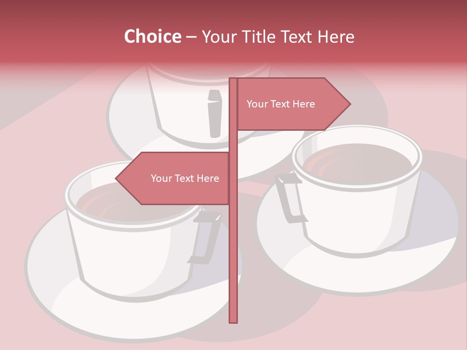 Cup Of Coffee With Saucer Stock Vector Illustration: PowerPoint Template