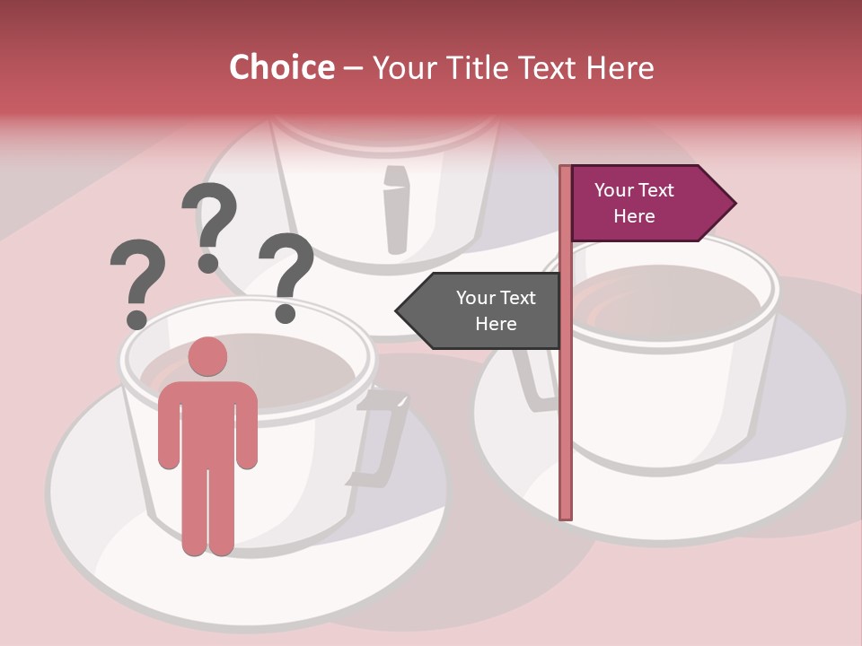 Cup Of Coffee With Saucer Stock Vector Illustration: PowerPoint Template