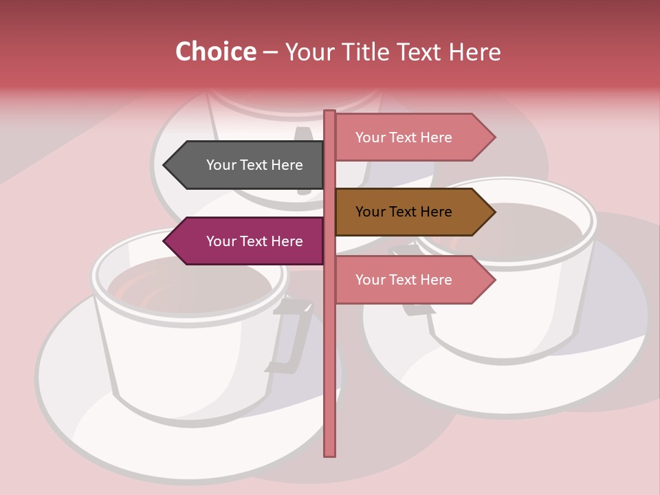 Cup Of Coffee With Saucer Stock Vector Illustration: PowerPoint Template