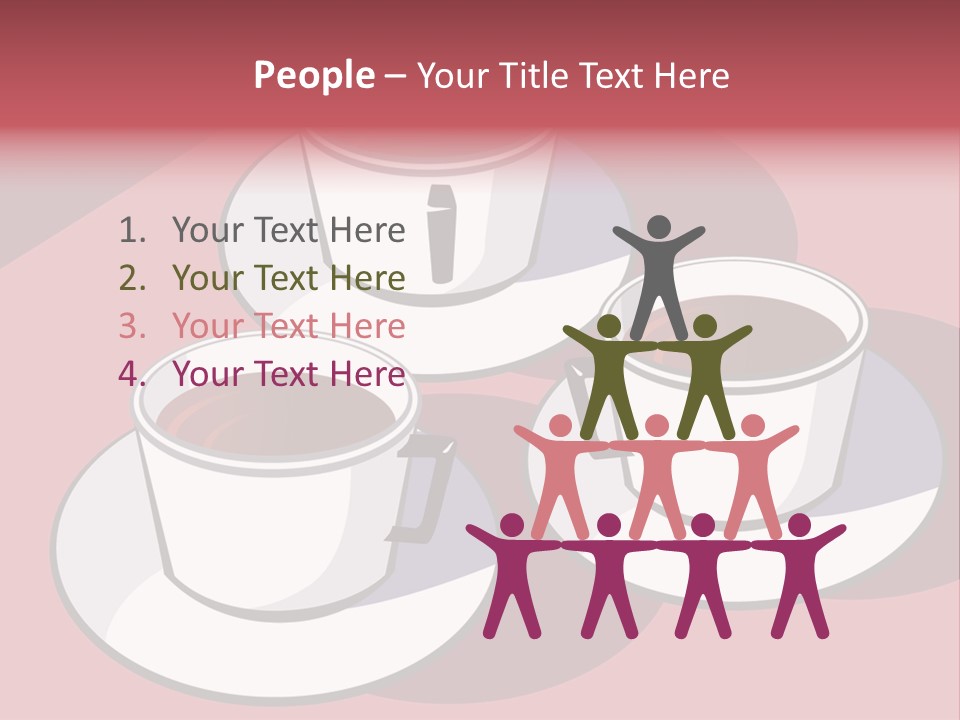 Cup Of Coffee With Saucer Stock Vector Illustration: PowerPoint Template