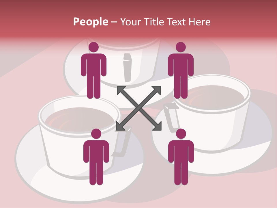 Cup Of Coffee With Saucer Stock Vector Illustration: PowerPoint Template