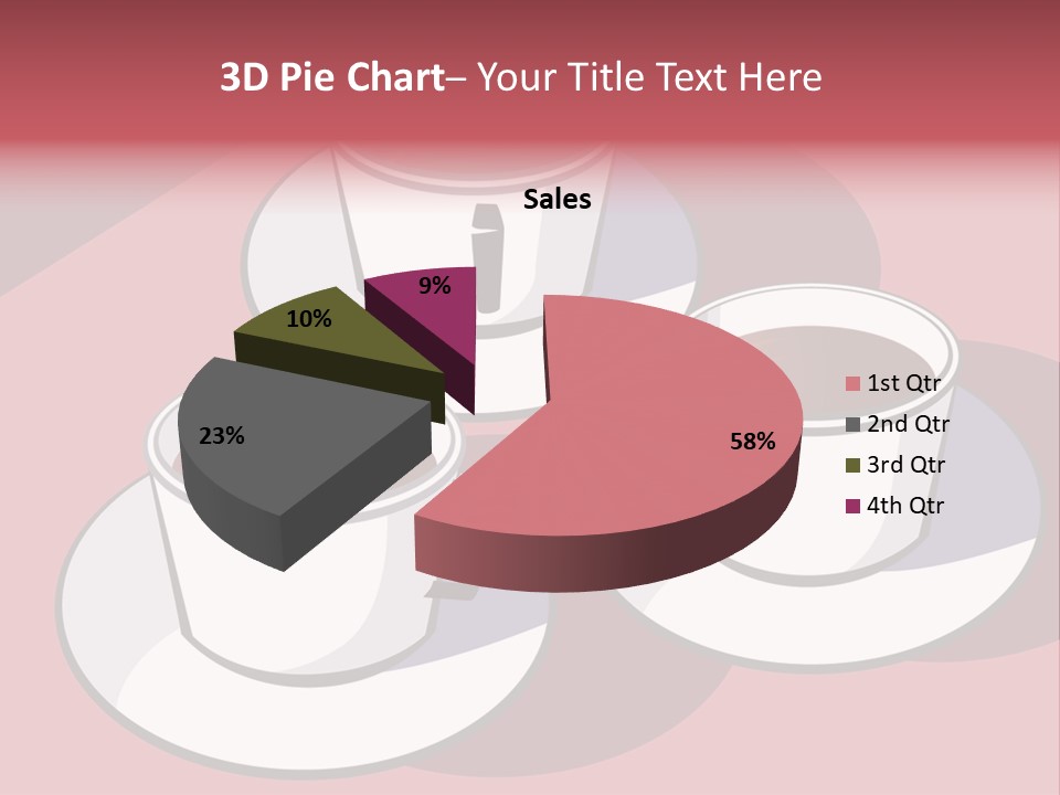 Cup Of Coffee With Saucer Stock Vector Illustration: PowerPoint Template