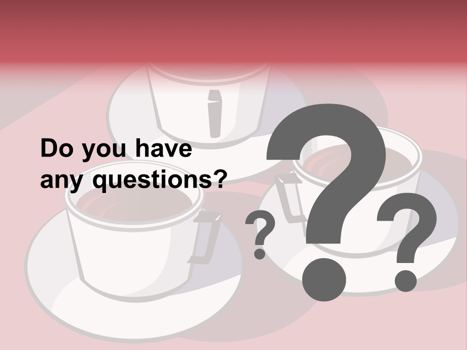 Cup Of Coffee With Saucer Stock Vector Illustration: PowerPoint Template