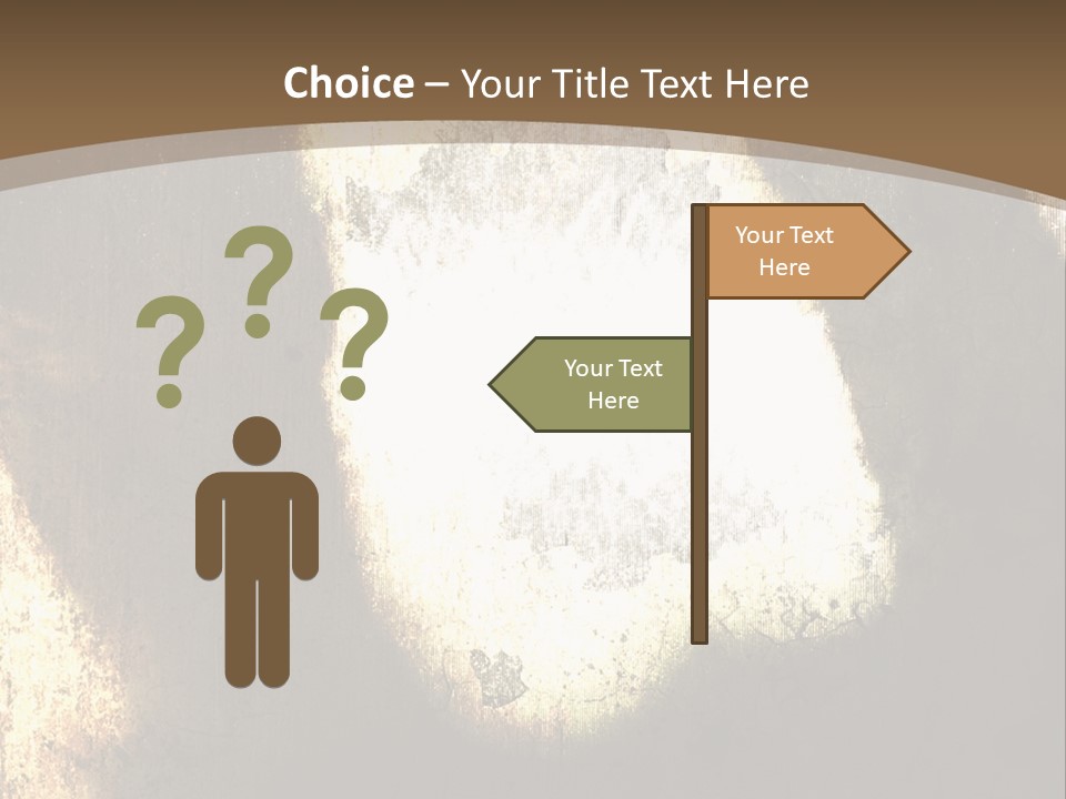 Angry Man Shadow Grunge Texture Background Illustration. PowerPoint Template