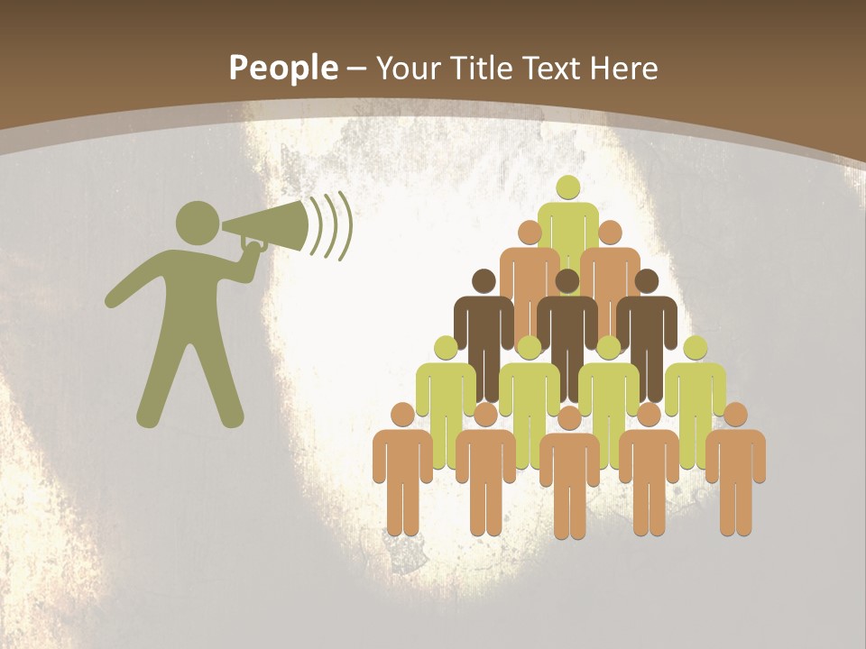 Angry Man Shadow Grunge Texture Background Illustration. PowerPoint Template