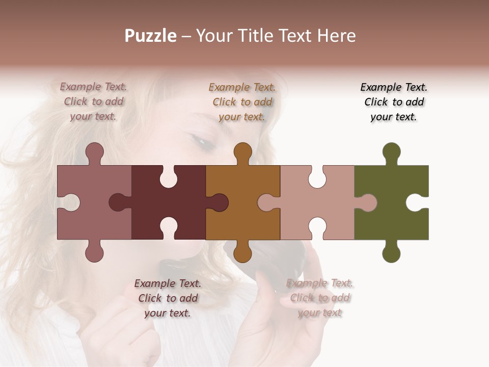 Full Isolated Portrait Of A Beautiful Caucasian Woman Eating Some Sweets PowerPoint Template