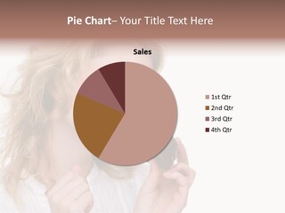 Full Isolated Portrait Of A Beautiful Caucasian Woman Eating Some Sweets PowerPoint Template