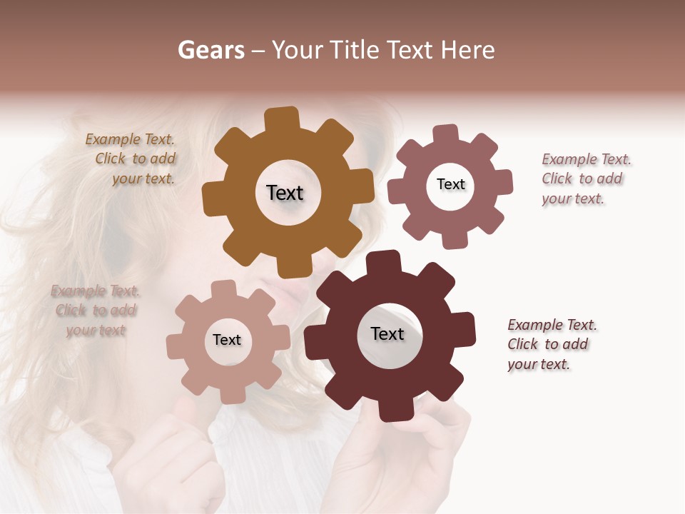 Full Isolated Portrait Of A Beautiful Caucasian Woman Eating Some Sweets PowerPoint Template