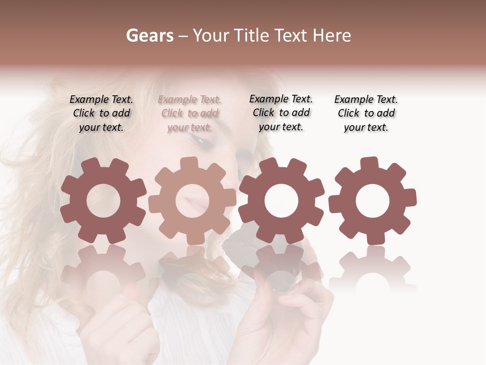 Full Isolated Portrait Of A Beautiful Caucasian Woman Eating Some Sweets PowerPoint Template