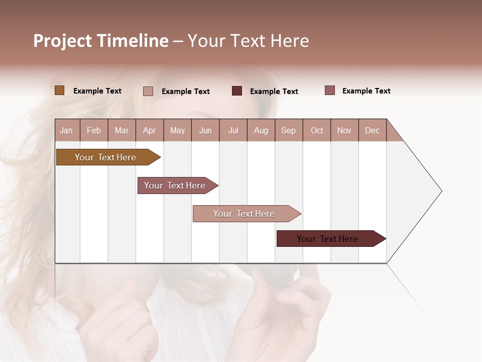 Full Isolated Portrait Of A Beautiful Caucasian Woman Eating Some Sweets PowerPoint Template