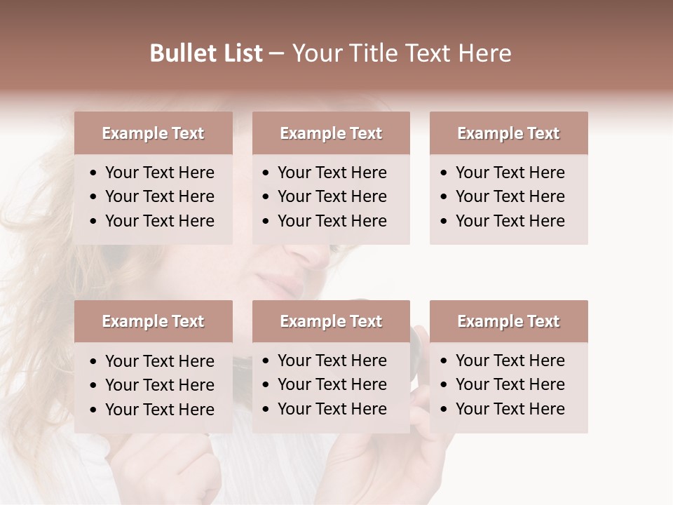 Full Isolated Portrait Of A Beautiful Caucasian Woman Eating Some Sweets PowerPoint Template