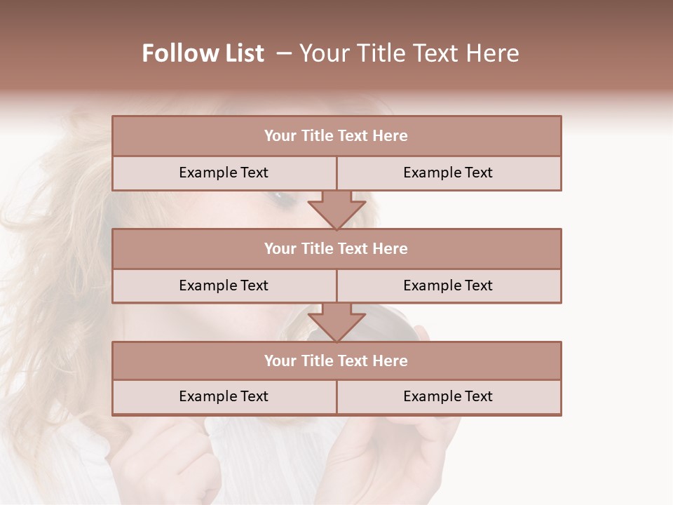 Full Isolated Portrait Of A Beautiful Caucasian Woman Eating Some Sweets PowerPoint Template